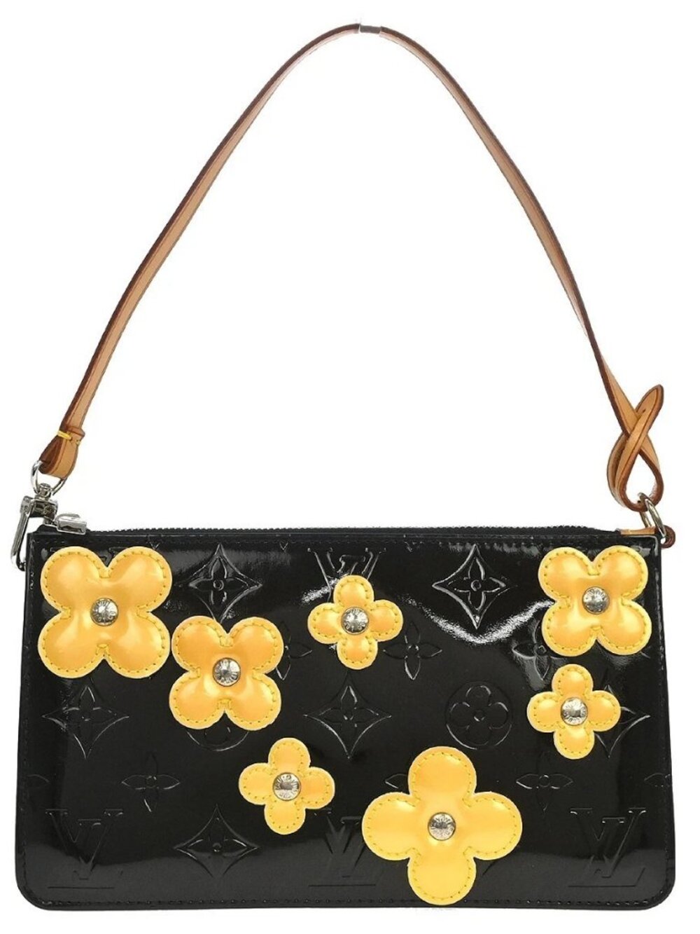 Louis Vuitton Black Vernis Flower Lexington Handbag M92245 CA1011 167893